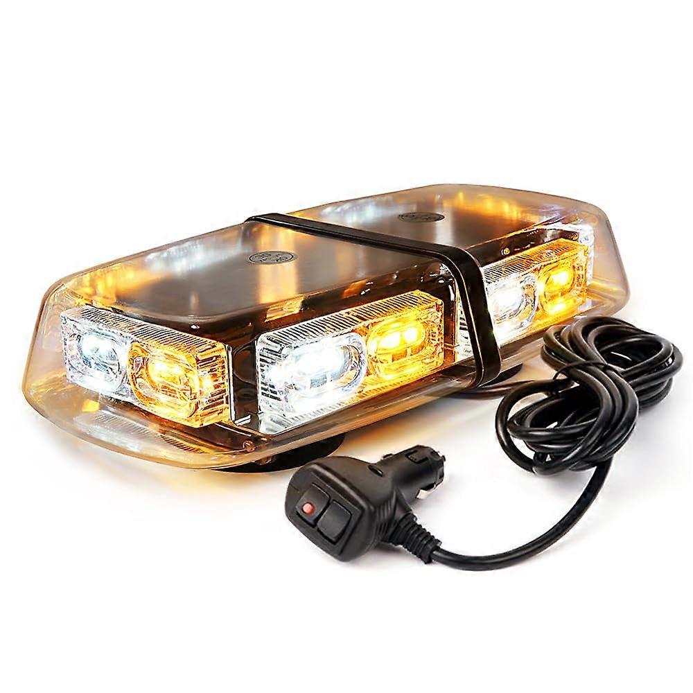 36 LED Rooftop Strobe Beacon Mini Bar Lights 16 Flashing Modes Warning Hazard Light w/Magnetic Base