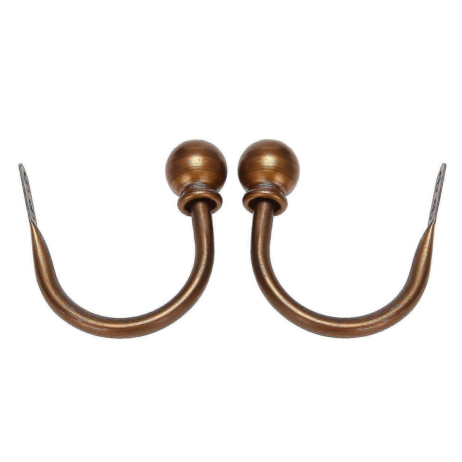 2er-Pack dekorative Vorhangschnallen aus Metall, Schlafzimmer-Vorhangschnallen mit Schrauben, Bronze