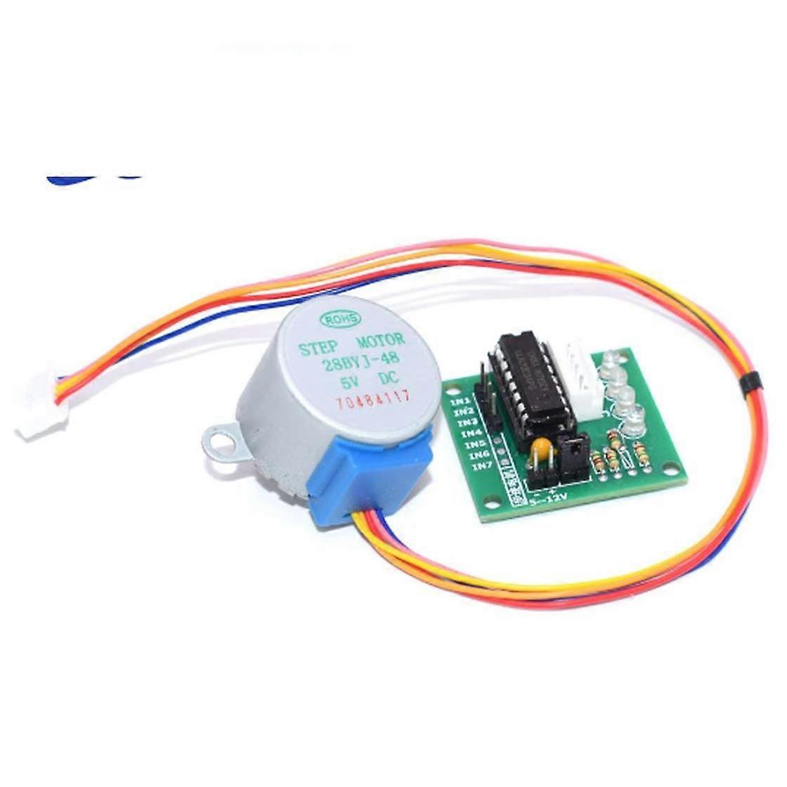 28YBJ48 Stepper Motor 5V 4-Phase with ULN2003 Driver Board Set of 10, High Torque DC Gear Motor for Robotics