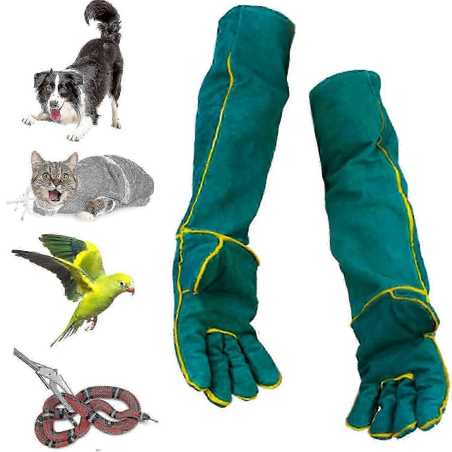 24インチの長さの耐久性のある動物ハンドリンググローブは、ガーデニングや犬の訓練に使用され、咬傷に強い