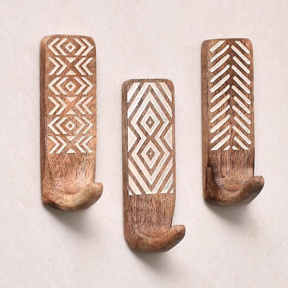 Shelf Set Wood Glued Bohemian Decorative Hangers