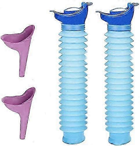 Portable and Compact Emergency Urinal Set with 4 Funnel Devices for Men Women and Children's Urination Needs