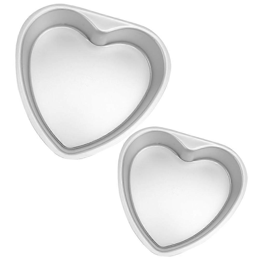 Heart Shaped Metal Cake Pan Set with Detachable Bottom – Easy Release Baking Molds for Cakes, Puddings, and Special Occasions – Oven Safe Baking Tools