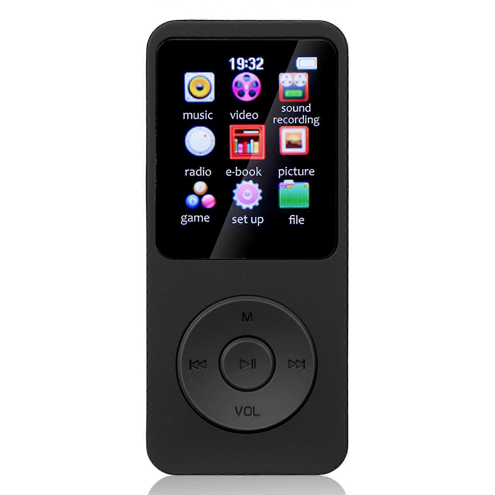 Portable Music Player Student Bluetooth-compatible 4.0 MP3 MP4 Radio E-book Supports for Windows XP/VISTA/for Windows 8 Black