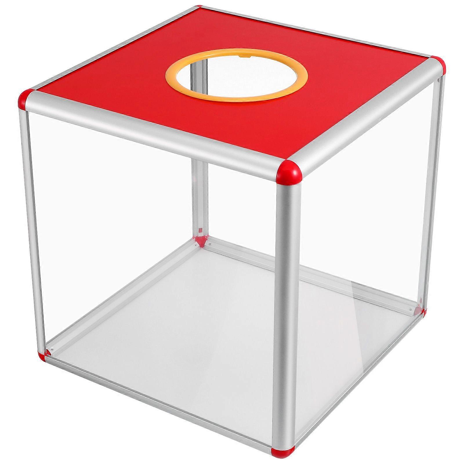 Fundraising Donation Box Charity Square Box Storage Case for Collecting Voting Contest