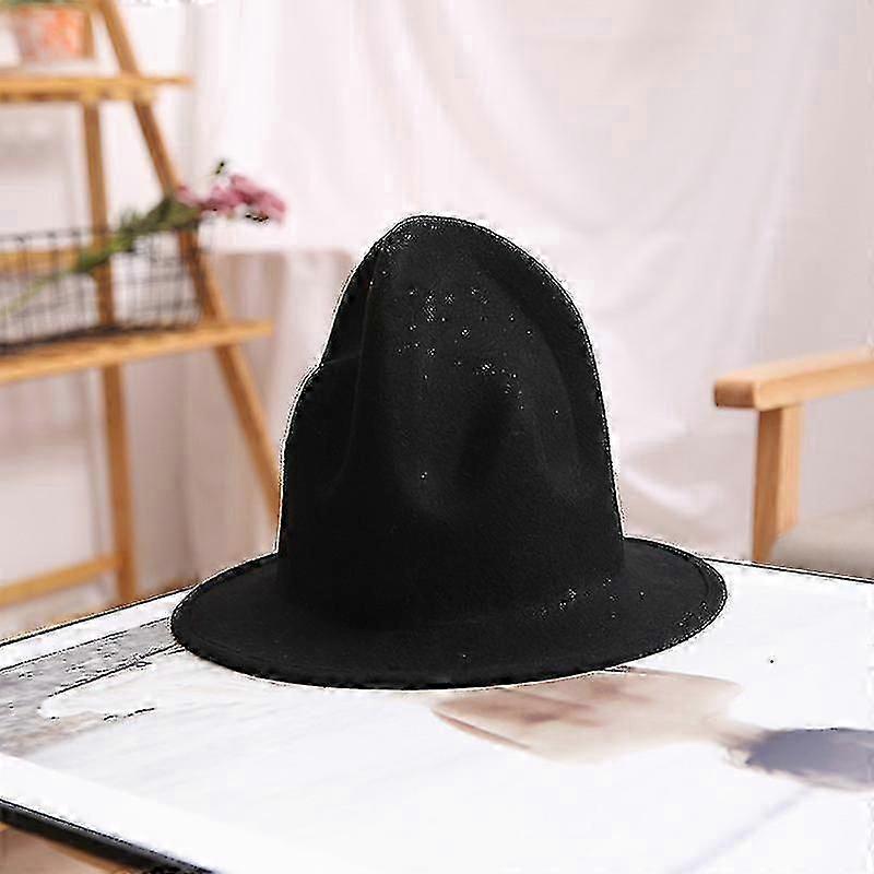 Pharrell Şapka Kadın Erkek Şapka Siyah Üst Şapka Erkek% 100 Avustralya Yün Şapka için Fedora Şapka Keçe