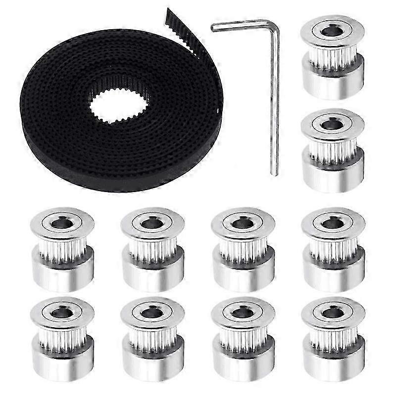 GT2 Timing Pulley 10-20T with 5M Belt & Wrench for 3D Printer