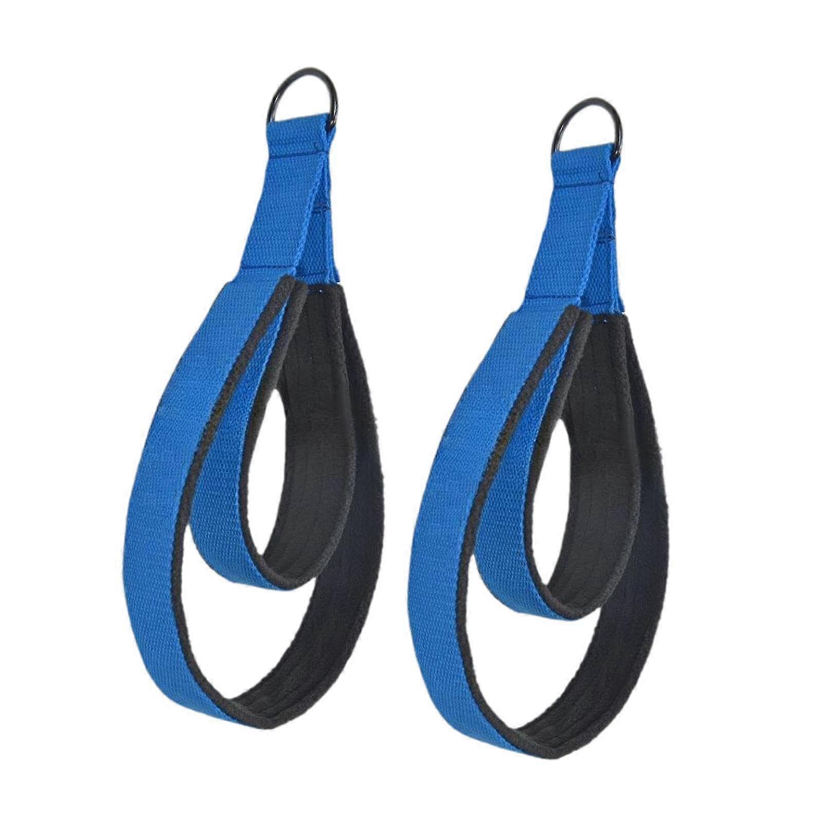 Pilates Strap Exercise Band Exercise Strap Adult Double Loop Yoga Strap Pack of 2 Deep Blue