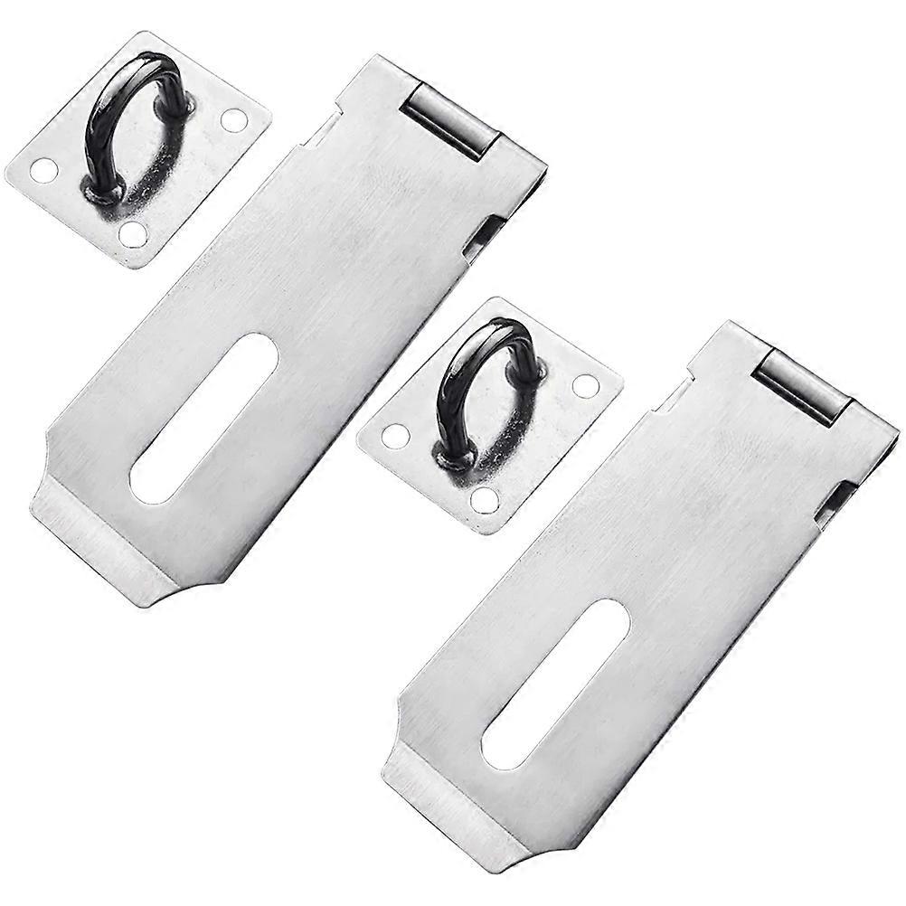 Stainless Steel Door Hasp Latch Heavy Duty Locking Clasp Enhanced Security Easy Installation Garage Bathroom Office Durable Padlock Hasp