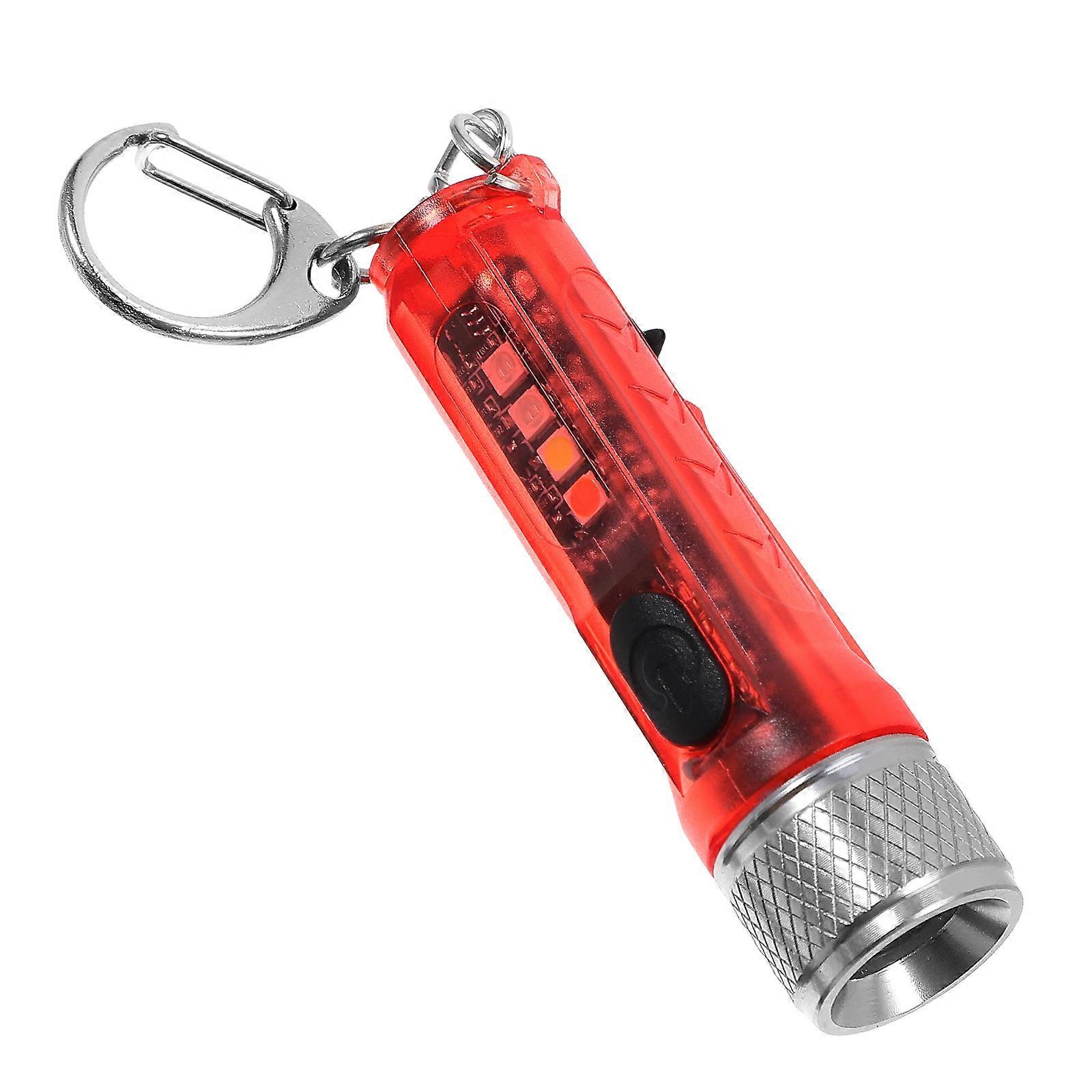 Flashlight Small Mini Flashlight For Camping Outdoor Hiking Compact Design Red 6.60X2.00X1.60CM Emergency Lighting 1 Set