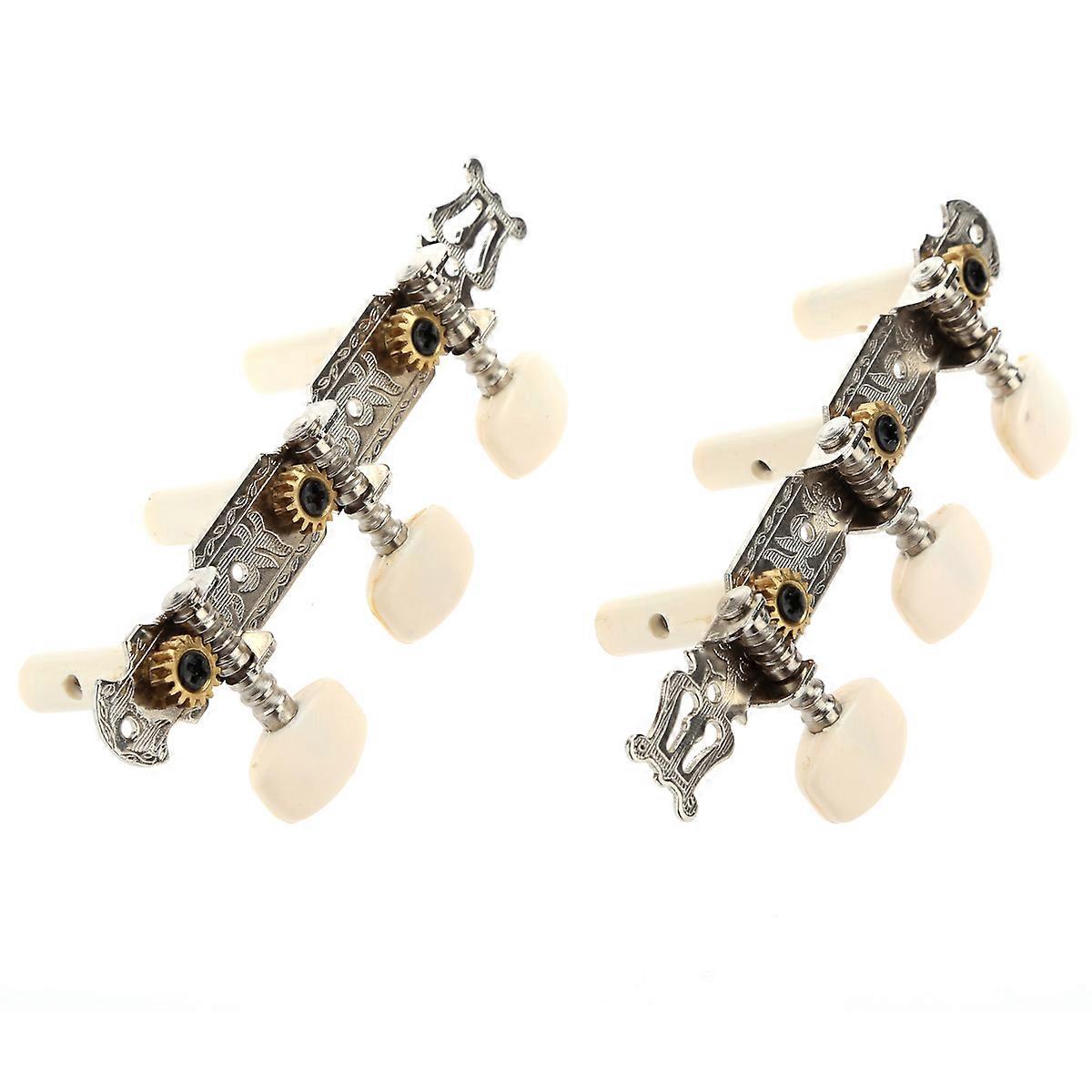 Gitar Tuning Machine Hoder Stål Materiale Rundt Hode Stil 2 Stk