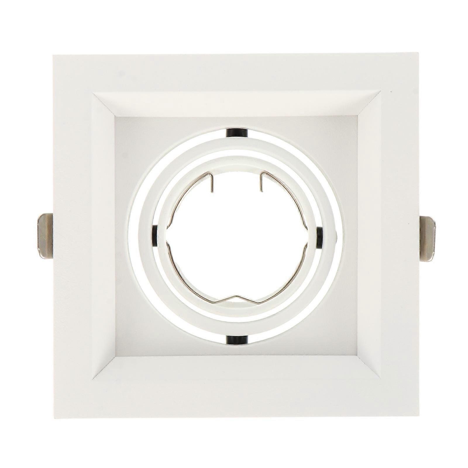 White Adjustable Spotlight Mounting Frame with GU10 Light Holder for Home Use Ceiling Light 1Pc