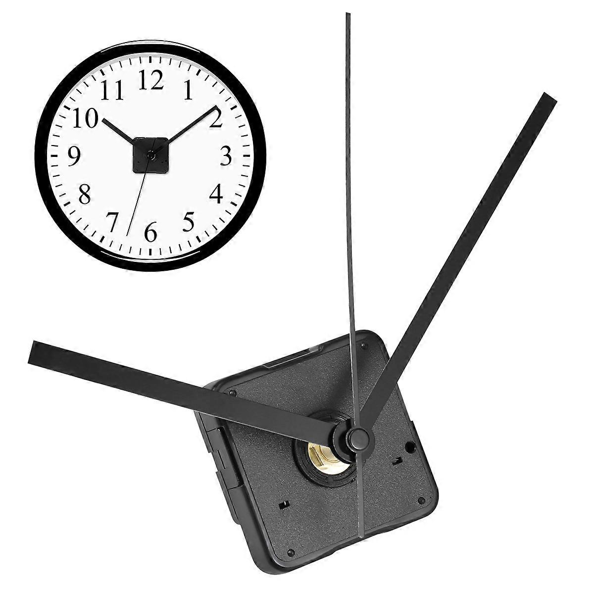 Clock Movement Kits Silent Operation High Torque For Office Use Black Straight 1 Set