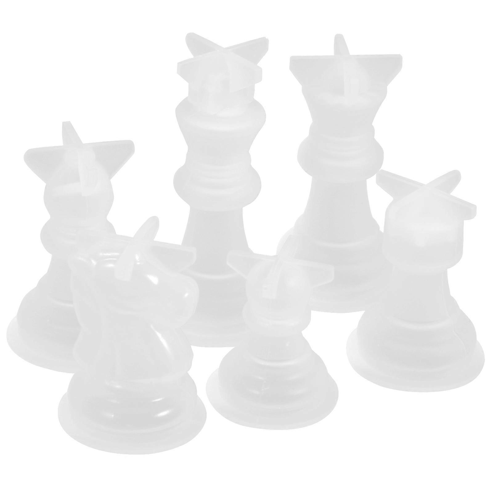 6pcs Silicone Chess Candle Molds for DIY Fondant and Handmade Crafts