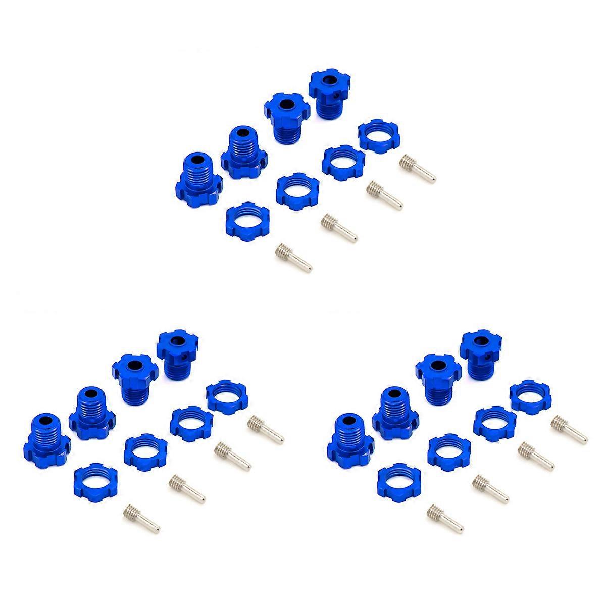 4Pcs 17mm Hex Nuts Wheel Hubs 5353X for RC E- ,dark blue