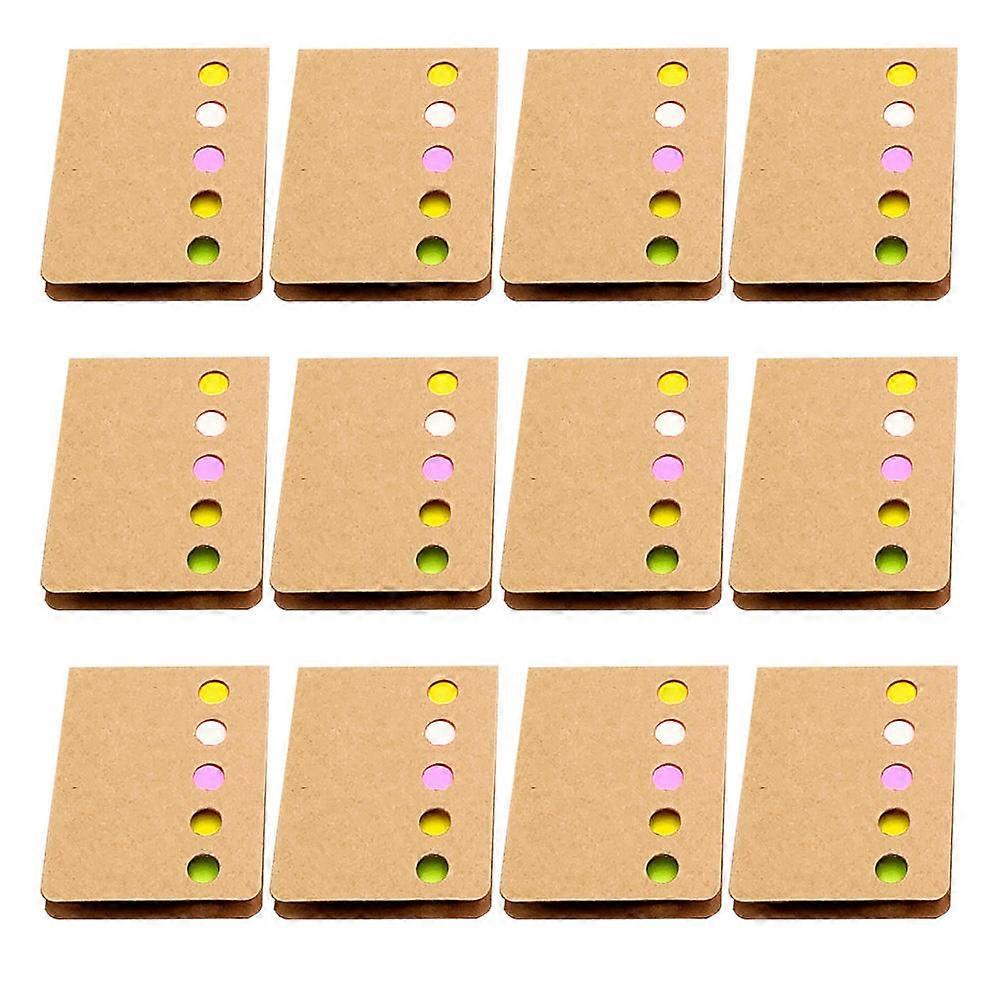 Sticker Notes Pad Sticky Tabs Page Markers for Student Office 4.2x1.2cm To-Do Lists 12Set