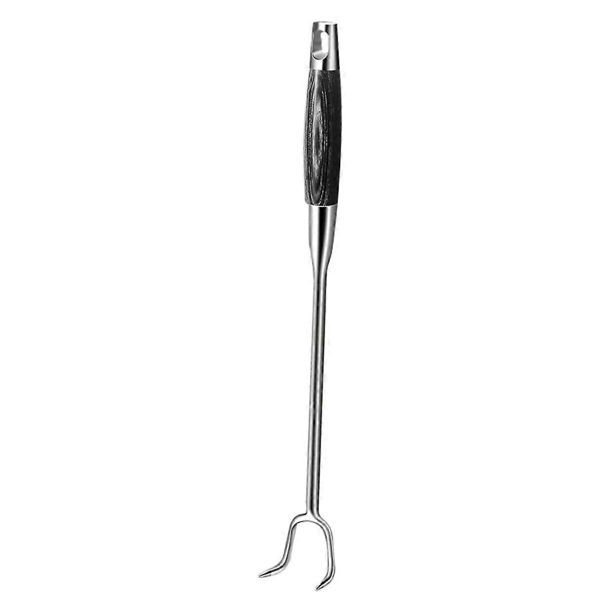 Meat Hook with Wooden Handle for BBQ and Grill Parties, Non-Slip, Ideal for Camping and Meat Processing