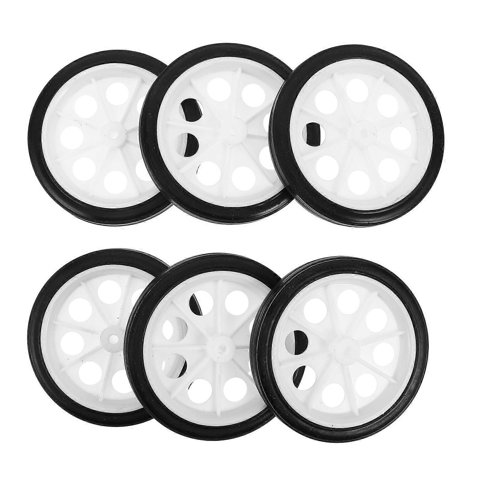 6pcs Heavy Duty Grocery Cart Wheels Replacement for Shopping Trolleys – Smooth Rolling Design for Easy Navigation in Supermarkets and Storage Baskets