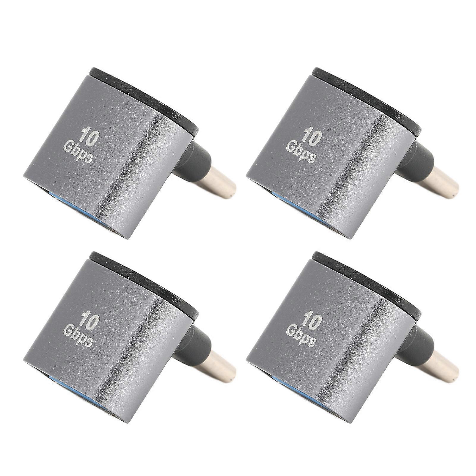 4pcs USB C to USB 10Gbps Right Angle Adapter High Speed 90 Degree Female to Male Adapter for Phone Laptop