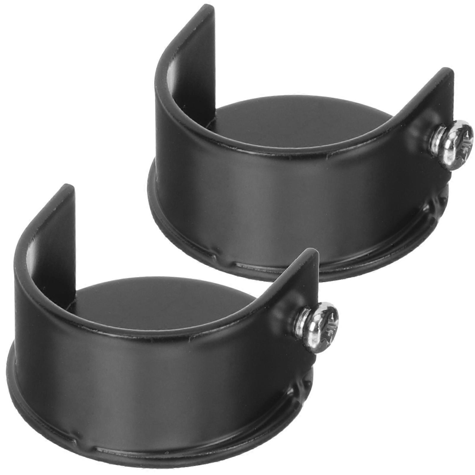 Heavy Duty Curtain Rod Brackets 2pcs Simple Wall Mount Design Easy Installation for Home Office Wardrobe Pole End Supports