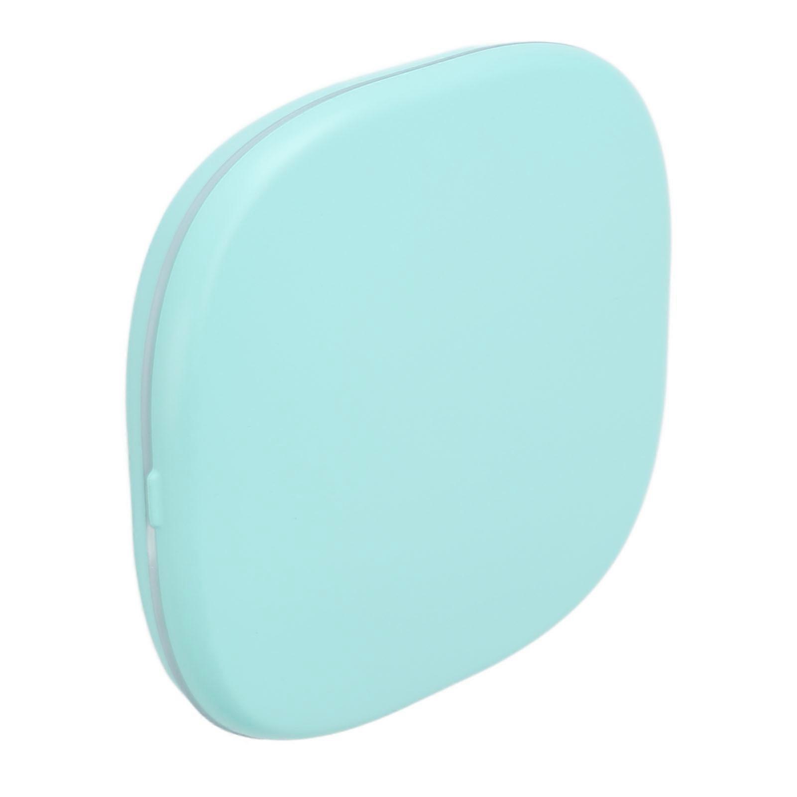 LED Makeup Mirror 3X Magnification Double Sides Foldable Handheld White Lighting Mirror Green 