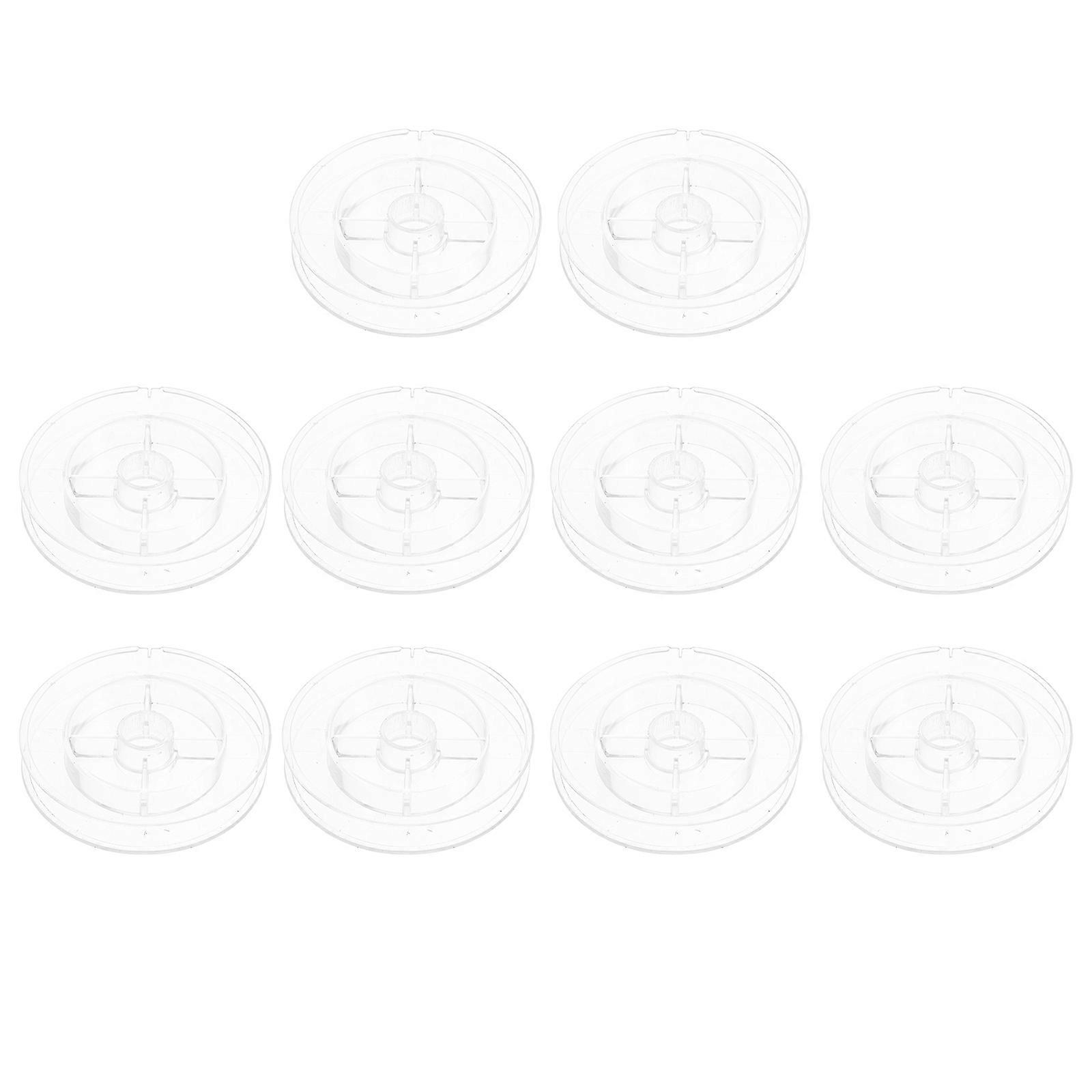 Thread Holding Plastic Empty Spools Bobbin Sewing Tools for Twine Storage Cord Management 10Pcs