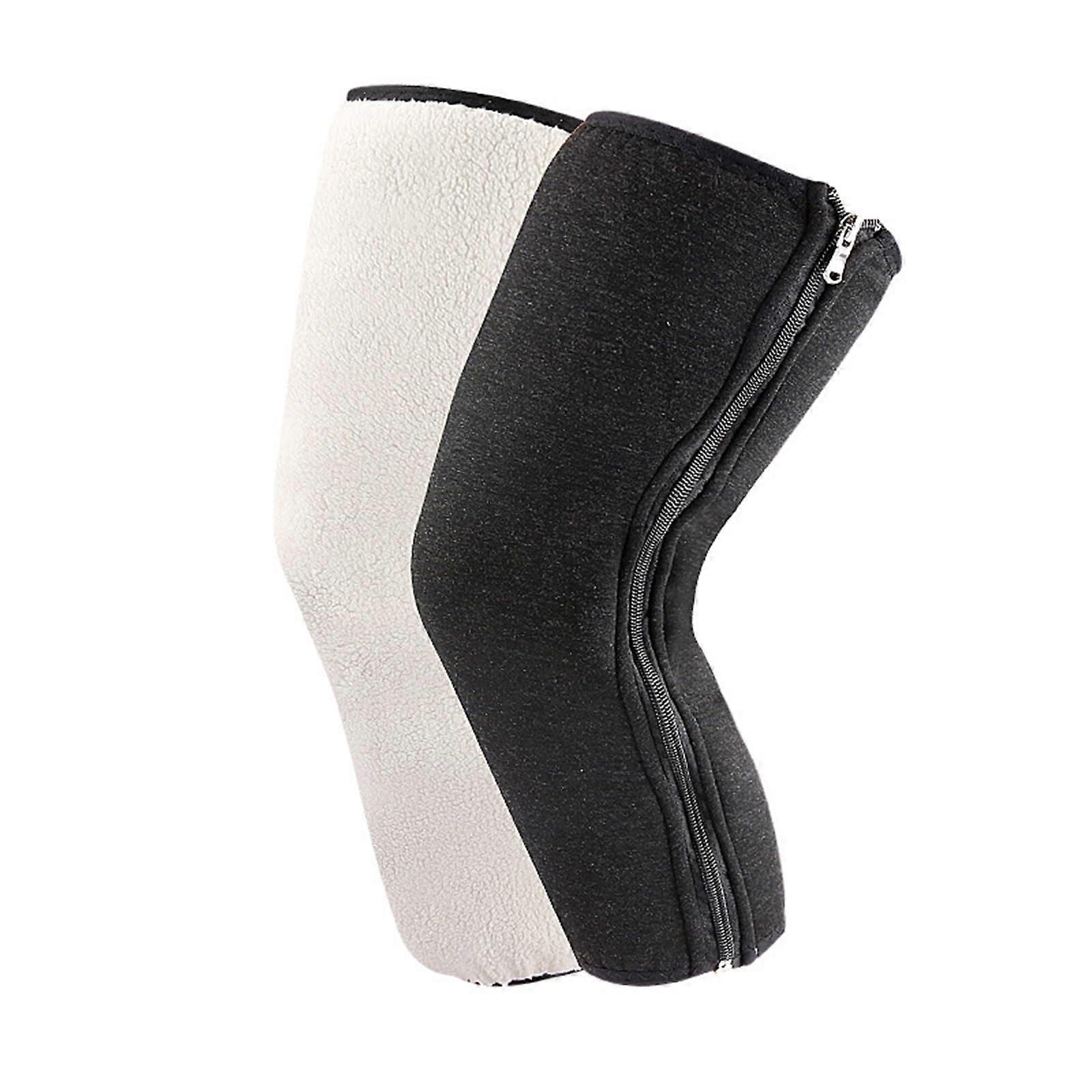 Thicker Fleece-Lined Knee Pads with Zipper, Adjustable Knee Support Sleeves for Adults, Comfortable Warmth for Oldters