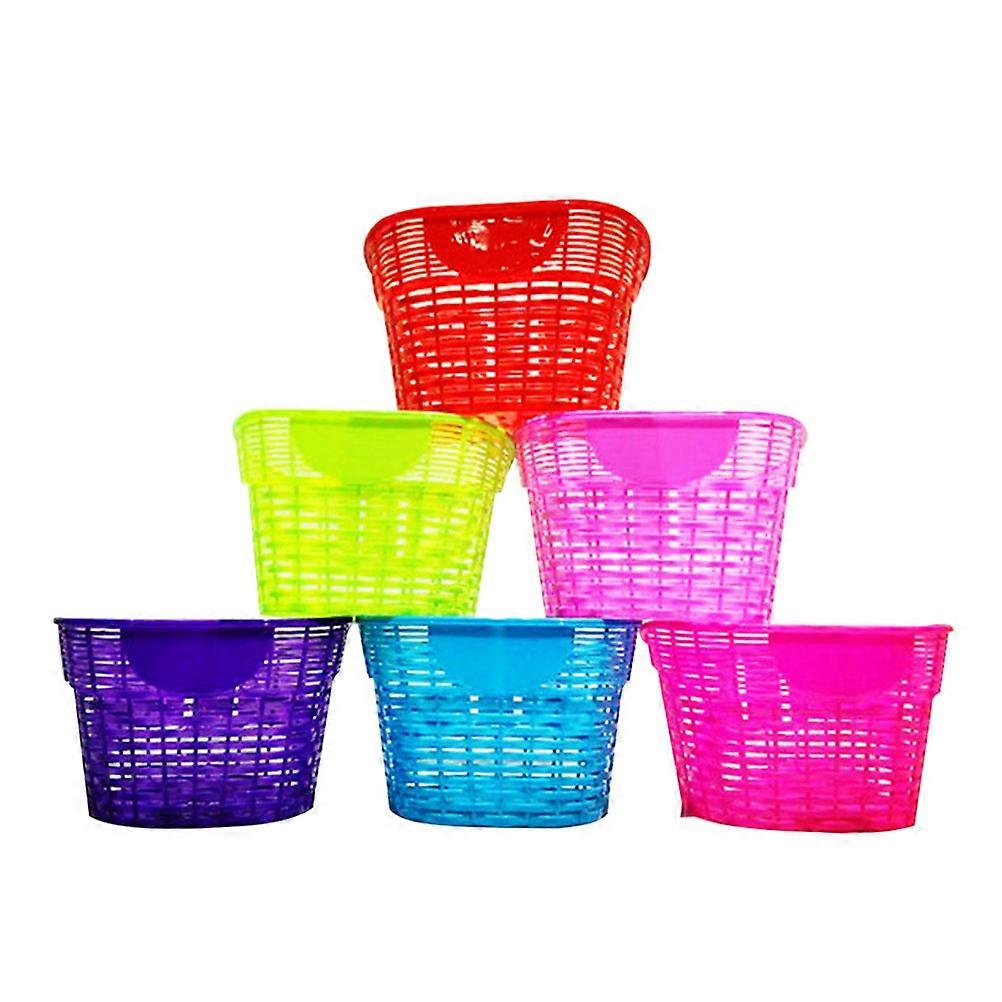 Cycle Basket Assorted Color Rectangular Resistant For Kids Bike Storage 1Pack