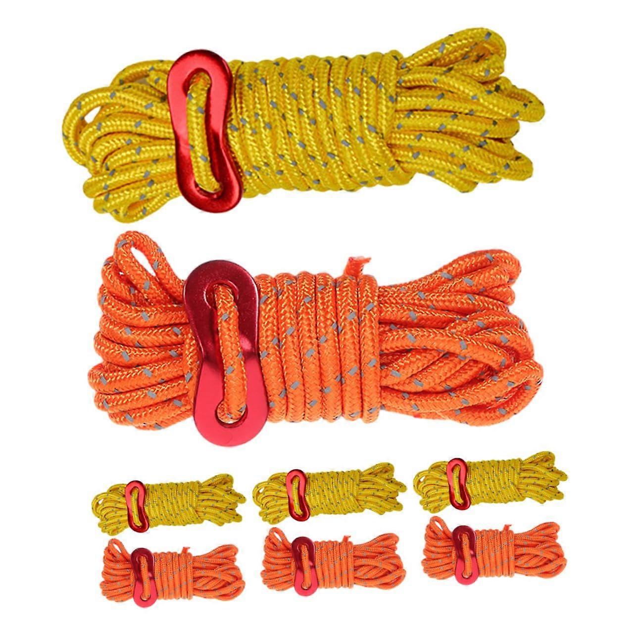 Outdoor Tent Ropes with Reflective Canopy Cord for Weather-Resistant Camping Setup - Durable Nylon, 20 Meters