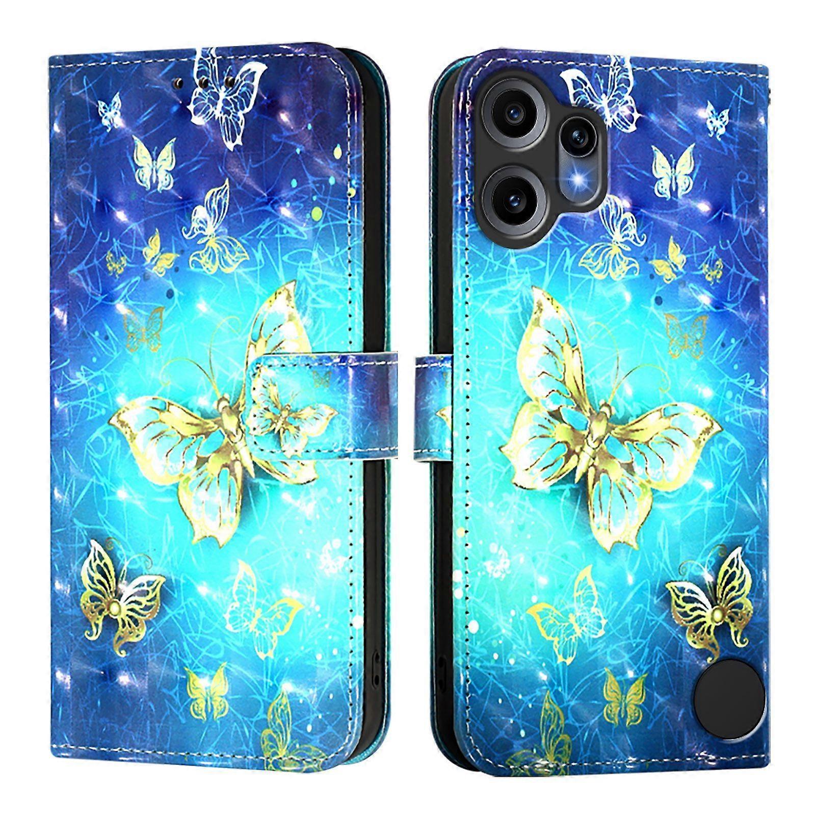 For Nothing CMF Phone 2 Pro Leather Case Pattern Printing Wallet Stand Mobile Cover with Strap