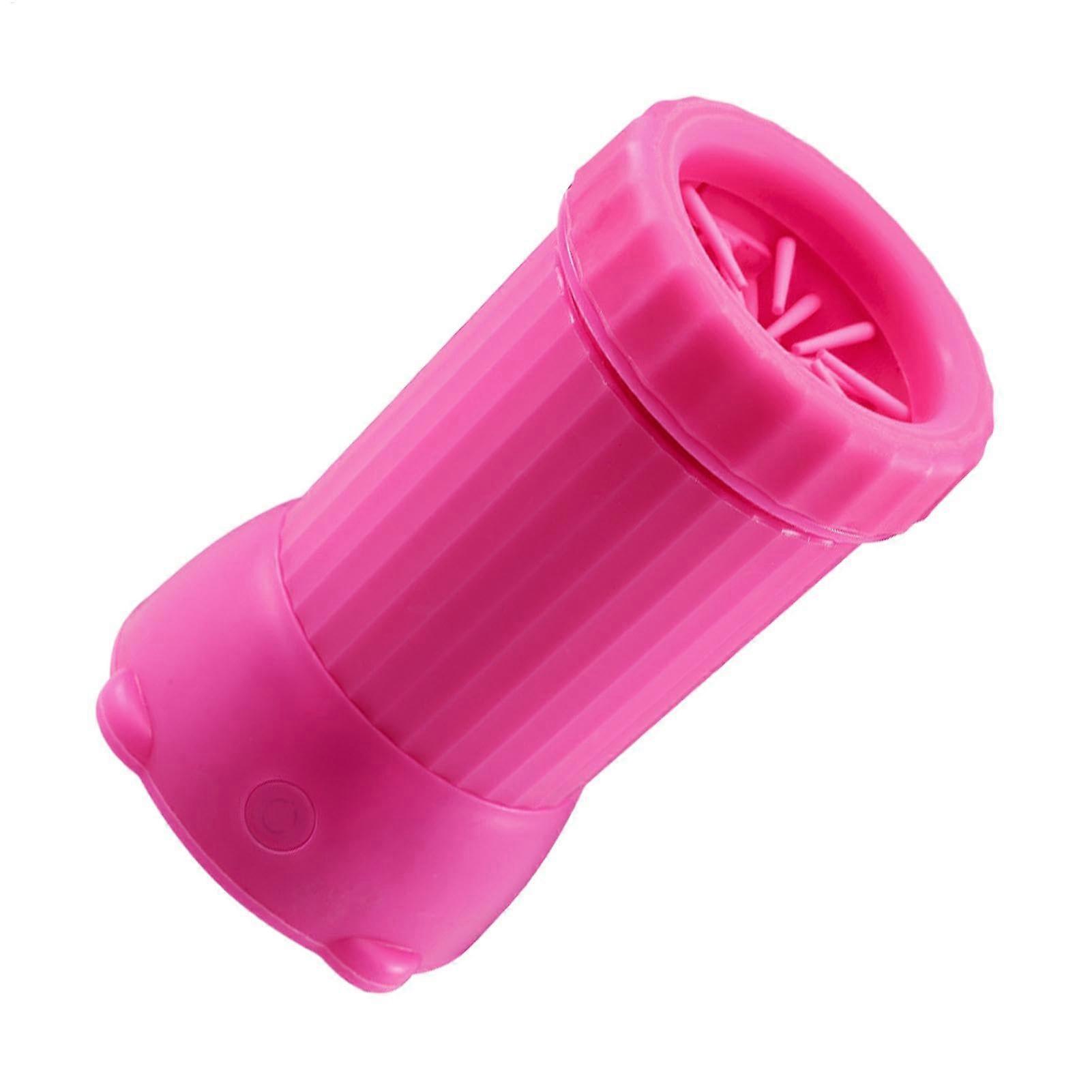 Automatic Pet Paw Cleaner  USBRechargeable, Portable for Small Pets, Pink