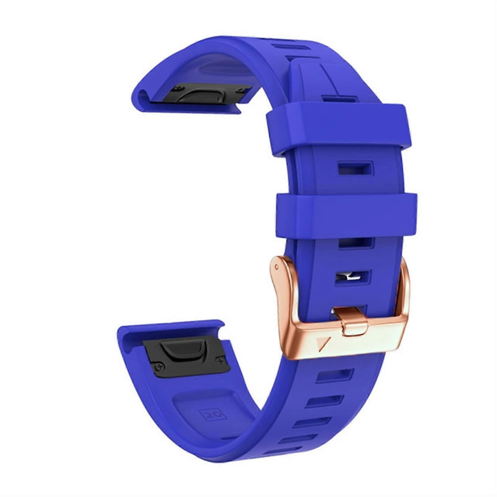 20 mm Silicone Watch Band, Compatible with Garmin Fenix 5S, 6S, 7S, Instinct 2S, Waterproof, Breathable, Rose Gold Buckle