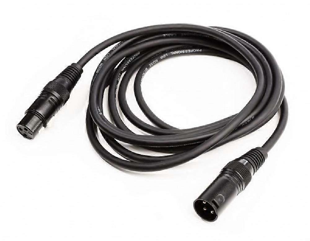 Solid Link Cable XLR-M/XLR-F 200 cm Black Professional Audio Cable