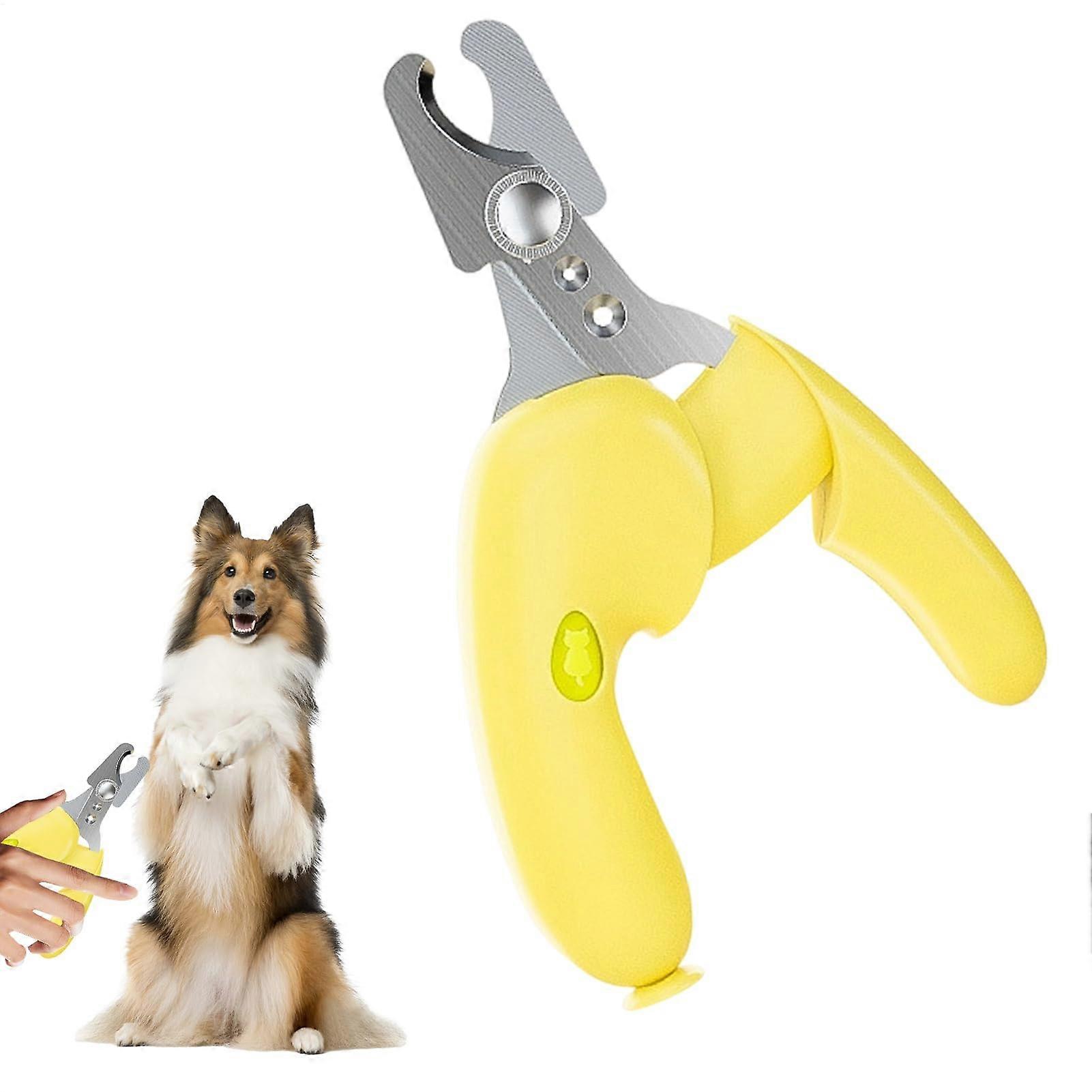 Cat Nail Clippers, Small Nail Scissors for Cats and Dogs, Comfortable Grip, Precision Pet Grooming Tool for Kittens and Adults, Yellow