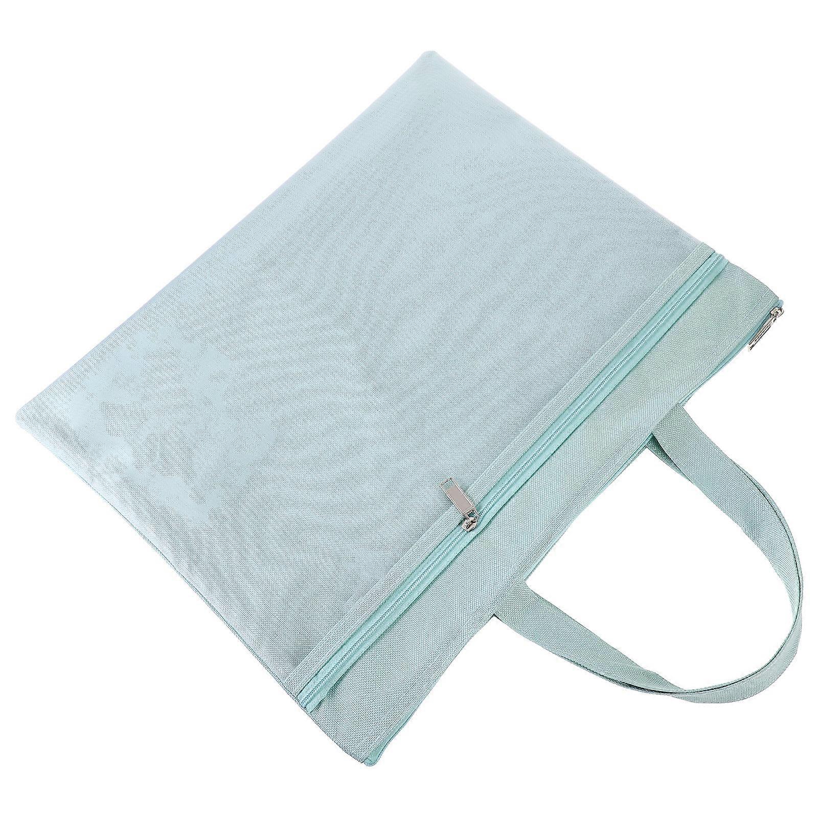 Zipper File Bag Handheld Zipper Pouch Travel Portable Storage 35x28x1cm 1Pack