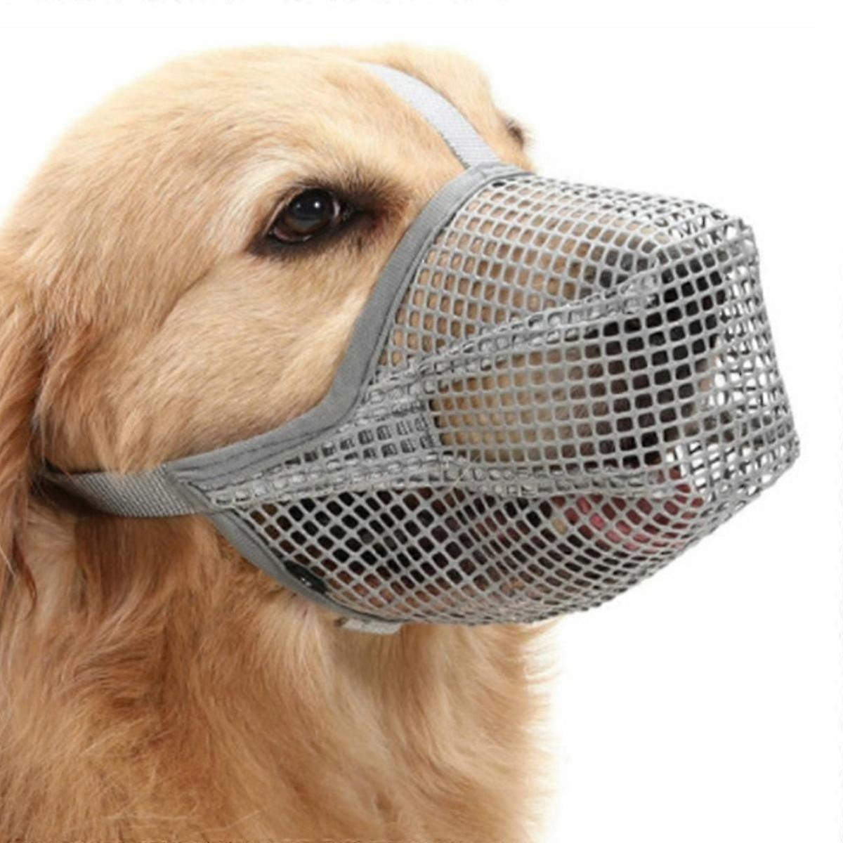 Adjustable Straps Dog Muzzle, Soft Mesh Dog Muzzle For All Dogs, Breathable Mesh Muzzle With Outdoor Safety Features And Snout Friendly Design