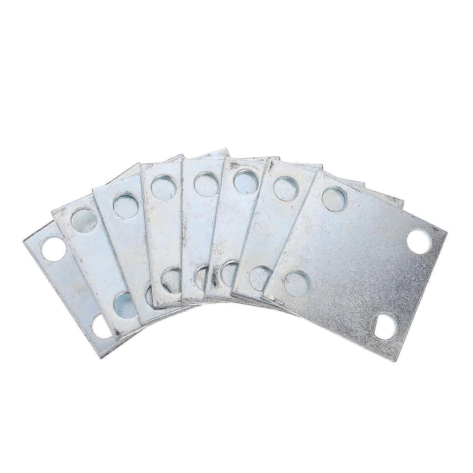 Steel Plate Base Flat Joining Plate Cold Galvanized Coating Iron Sheds and Frames 50mm Hole Center Distance 8Pcs