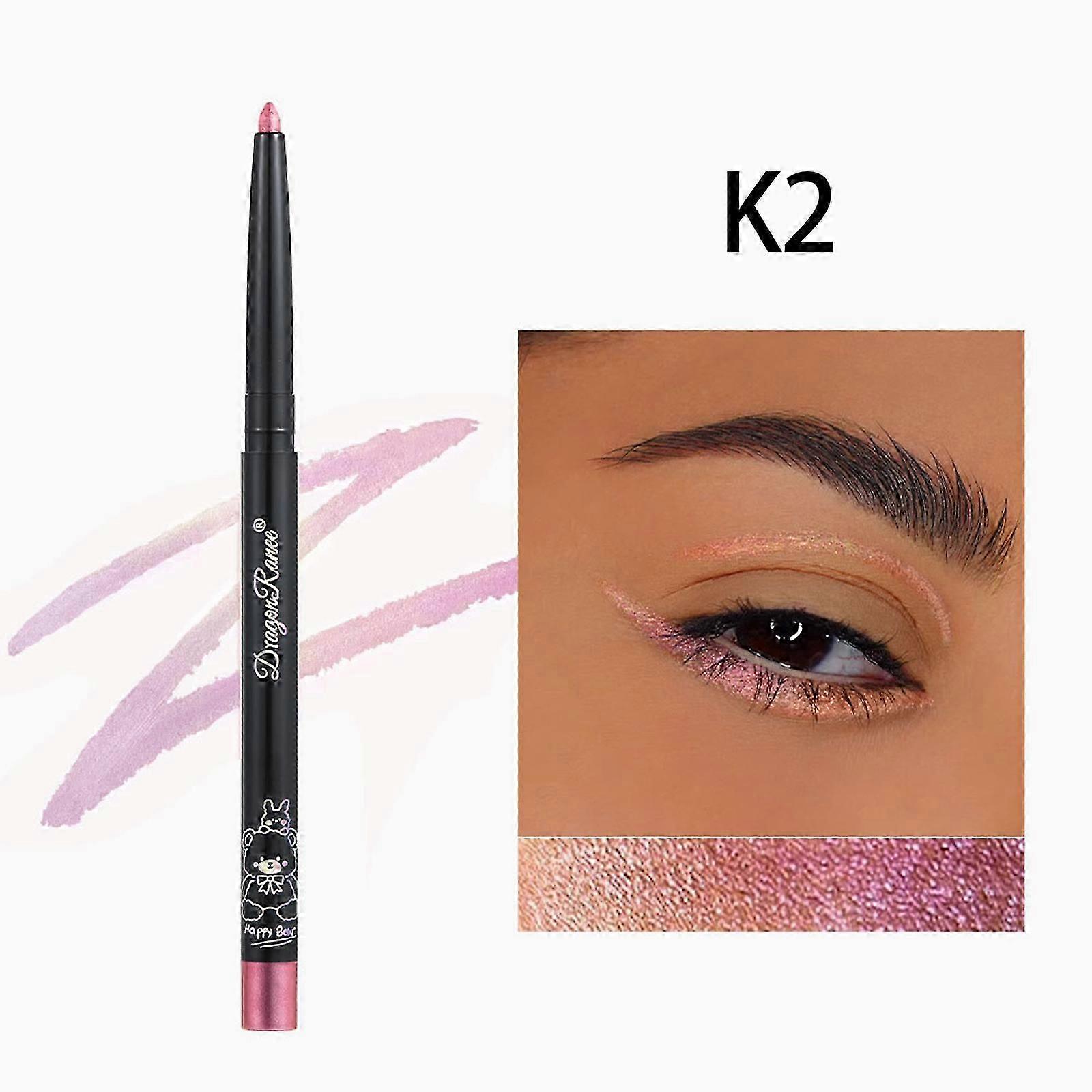 Parıltılı Renkli Eyeliner Jel Kalem,Bukalemun Metalik Işıltılı Yeşil Jel Eyeliner Kalem,Uzun Ömürlü Su Geçirmez Göz Kalemi Göz Farı Sopa