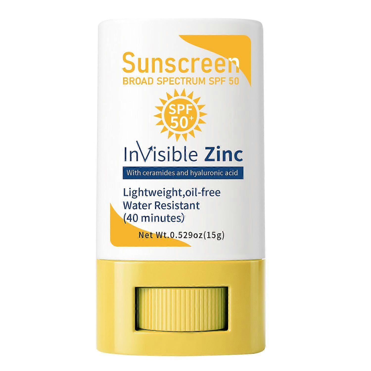 SPF 50 Sunscreen Stick Broad Spectrum Waterproof Sunblock Stick for Face & Body, UVA/UVB Protection, Sweat-Resistant for Outdoor Sports & Daily Use
