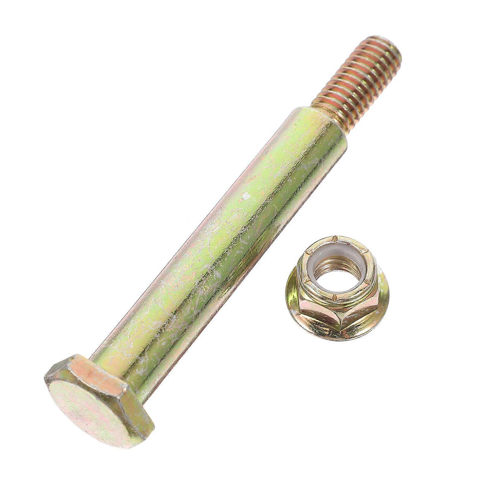 Lawn Mower Wheel Bolt and Nut Set Compatible with Various Models Steel Construction Easy Installation Wheel Attachment