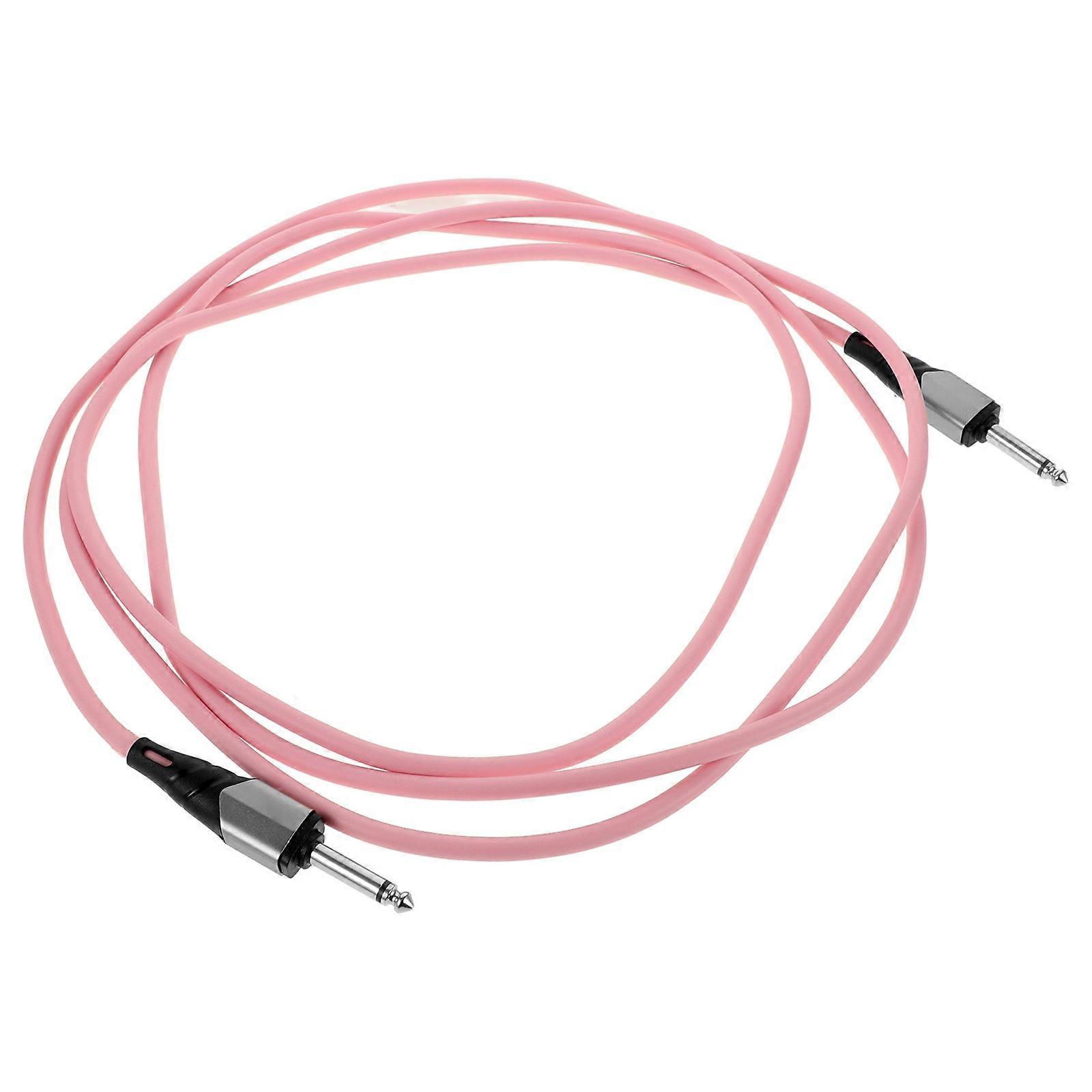 Electric Guitar Audio Cable for Instrument 3 M Pink PVC Guitar Patch Coard