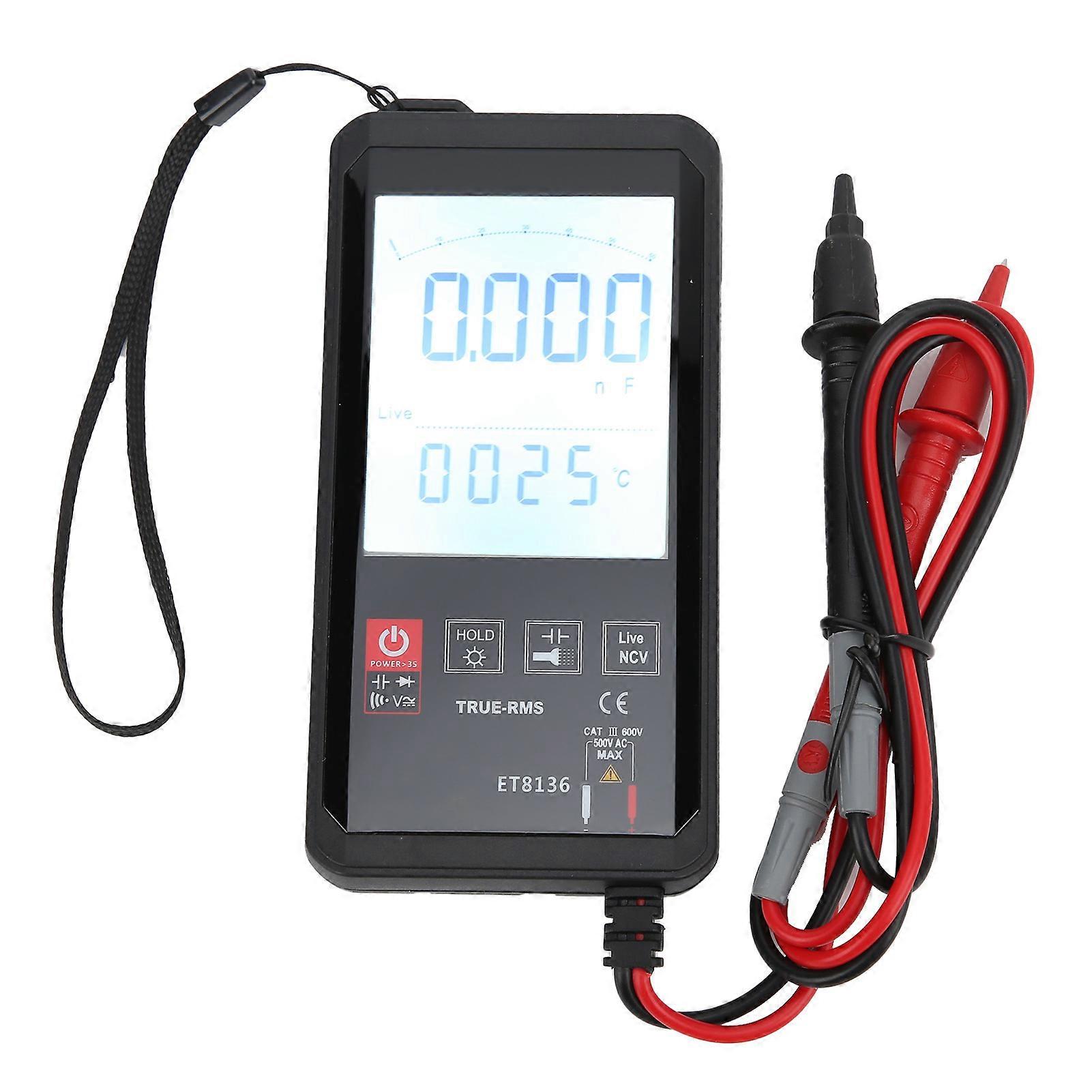 ET8136 Digital Multimeter with Touch Screen FullAutomatic DC/AC Voltage Resistance Capacitance Tester