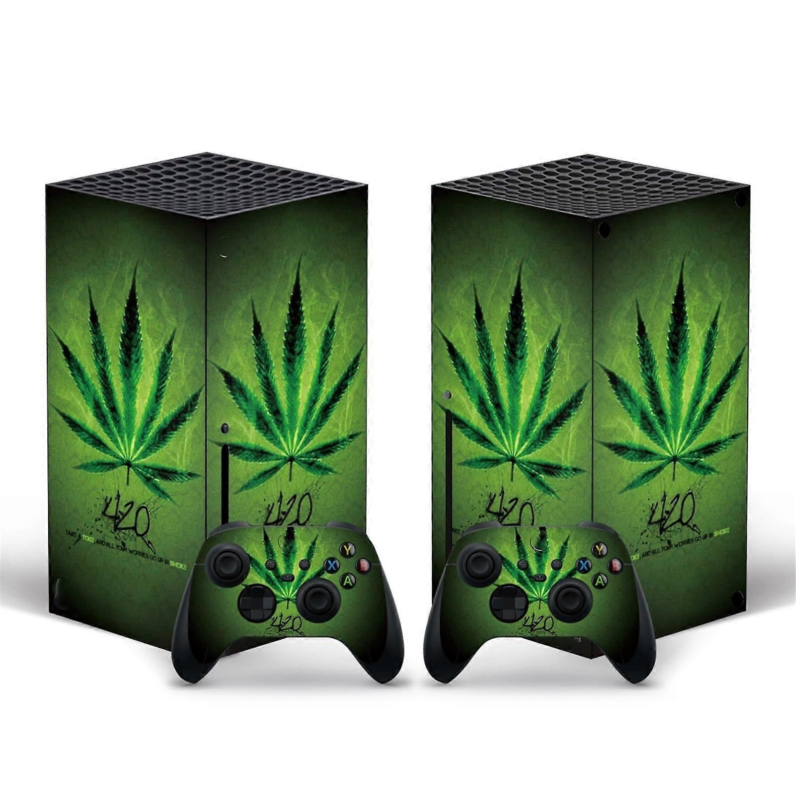 Protective Vinyl Skin Sticker Cover for Xbox Series X Consoles - Bubble-Free Wrap with 2 Wireless Controller Stickers
