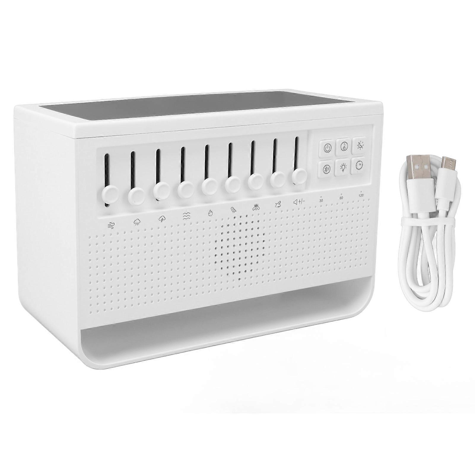 White Noise Flame USB White Noise Machine Simulation Flame Aromatherapy Diffuser for Home Office