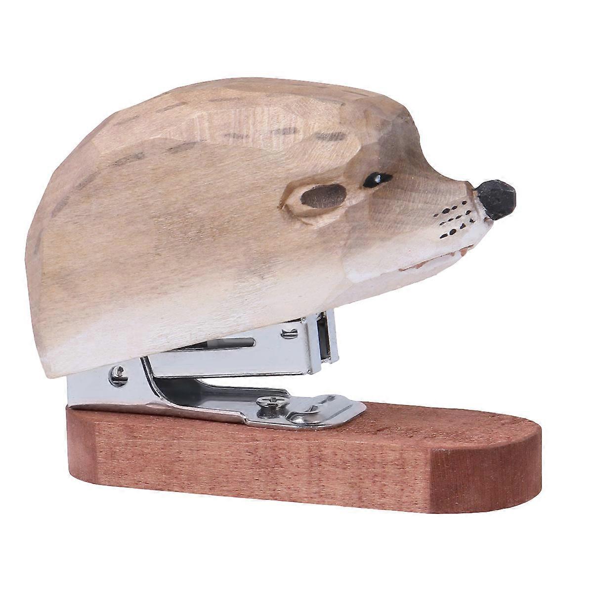 Cute Stationary Hedgehog Shape Portable Manual Stapling Machine 1Set