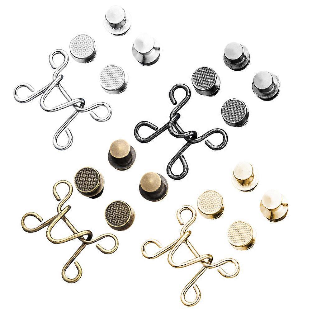 Pants Waist Button for Jeans with Assorted Colors Metal Discipline Buckle 4pcs