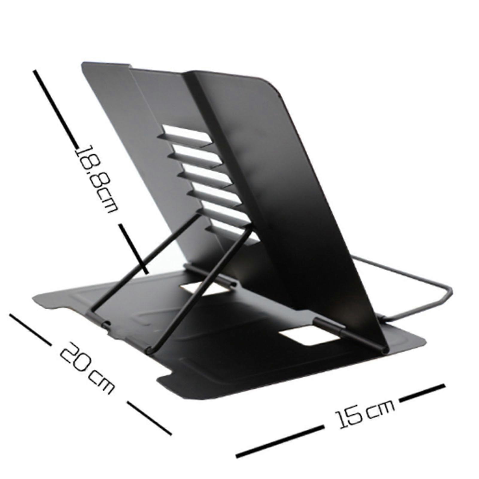 Metal Desk Book Stand Foldable Reading Rest for Students Black