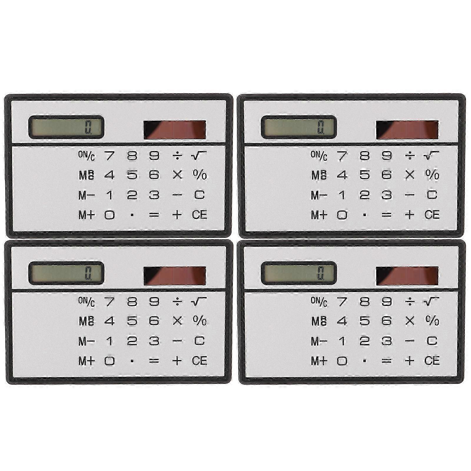 4Pcs Type Calculator Solar Powered Calculator Small Pocket Size Calculator