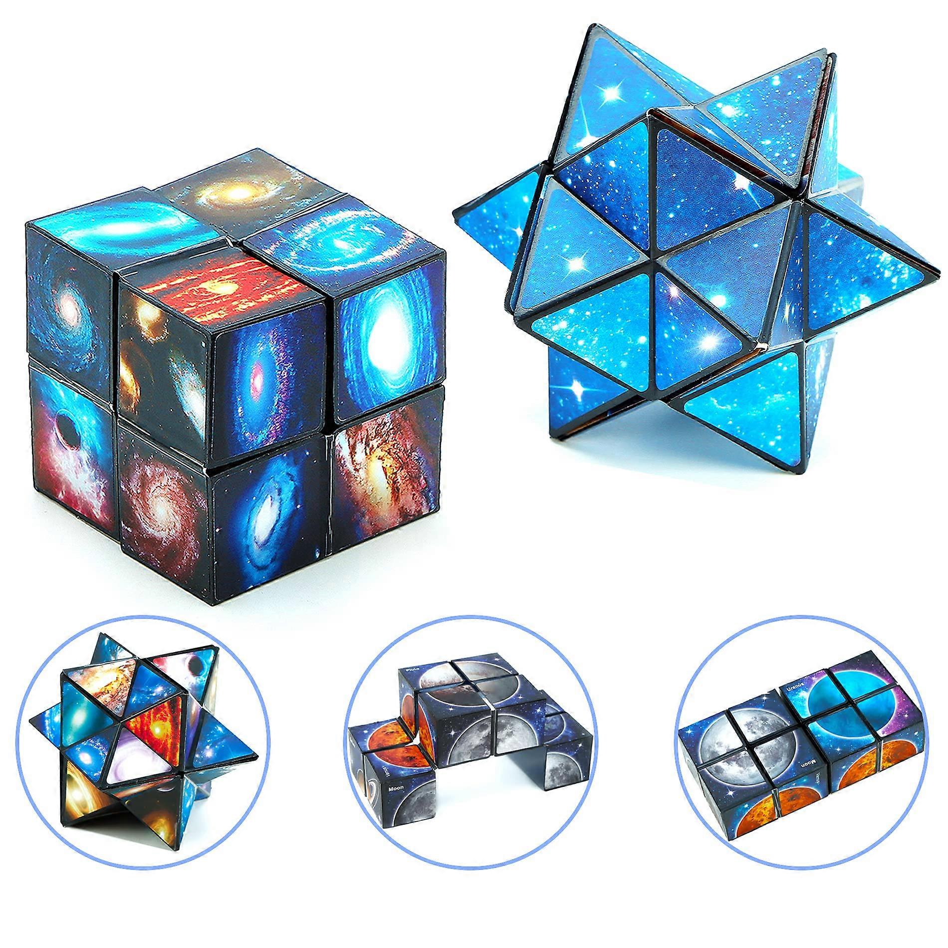 2in1 Magic Cube, Infinity Cube, Speed Cube, Puzzle Game for Stress Relief