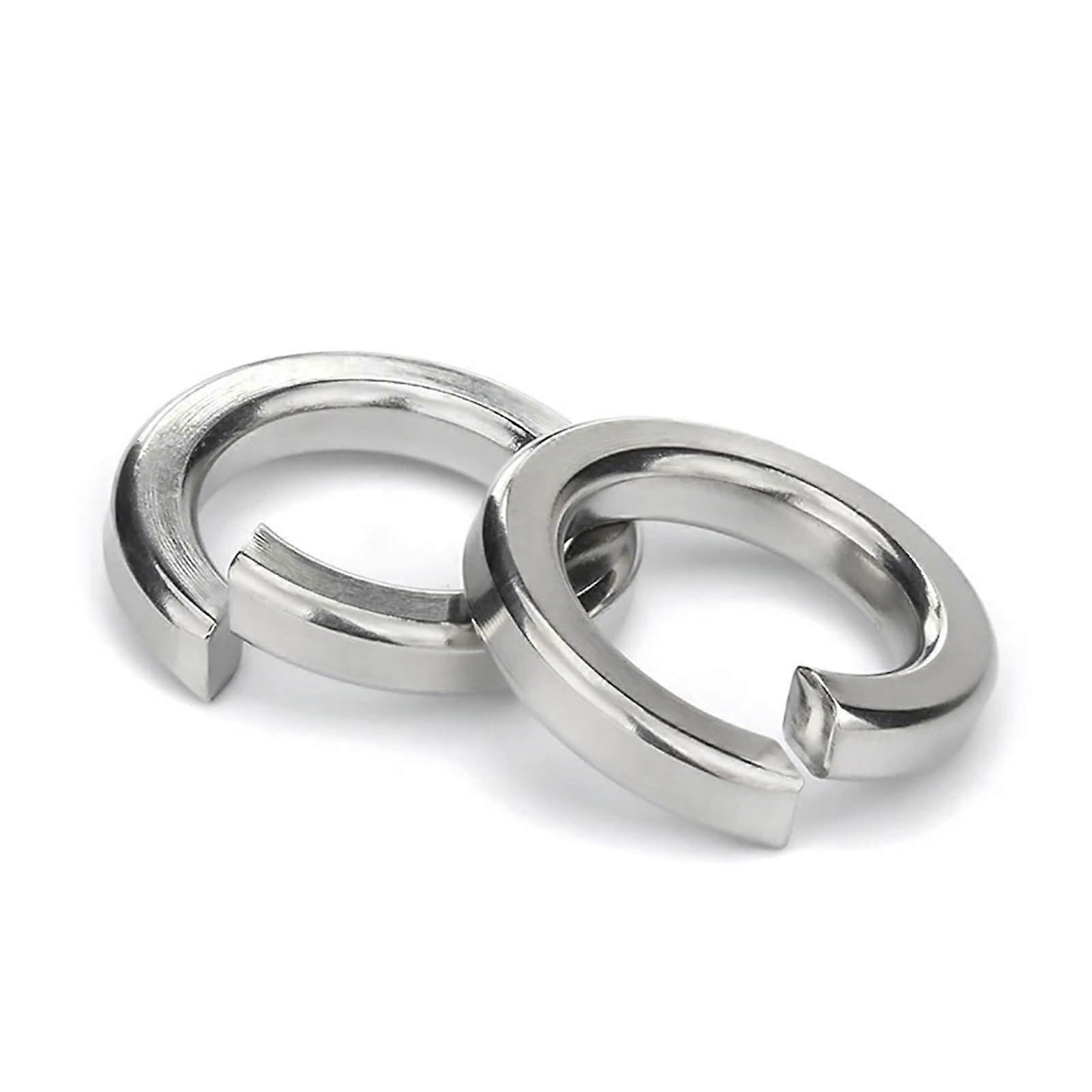 304 Stainless Steel Spring Lock Washers, Elastic Sealing, Sizes M1.6 to M30, 50pcs M4 Size, Anti-Rust, Durable Fasteners
